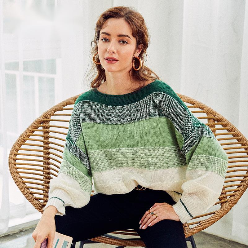 Striped gradient sweater
