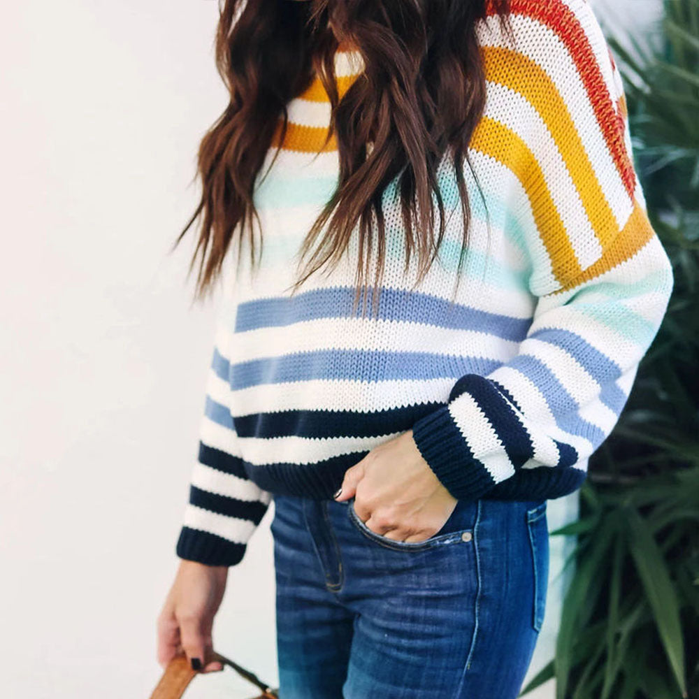 Colorful striped sweater