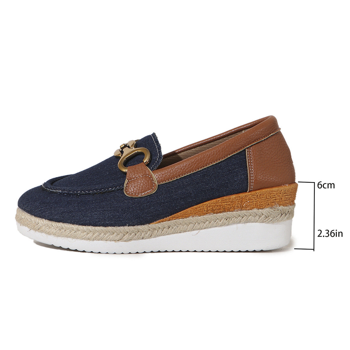 Outer Wear Horsebit Buckle Wedge Platform Loafers