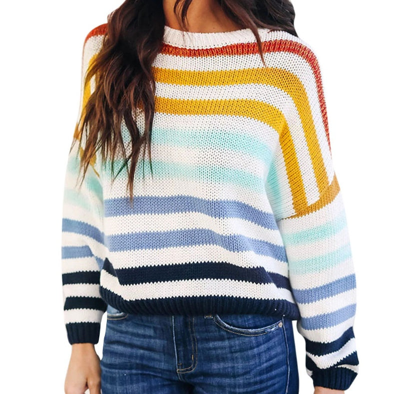 Colorful striped sweater